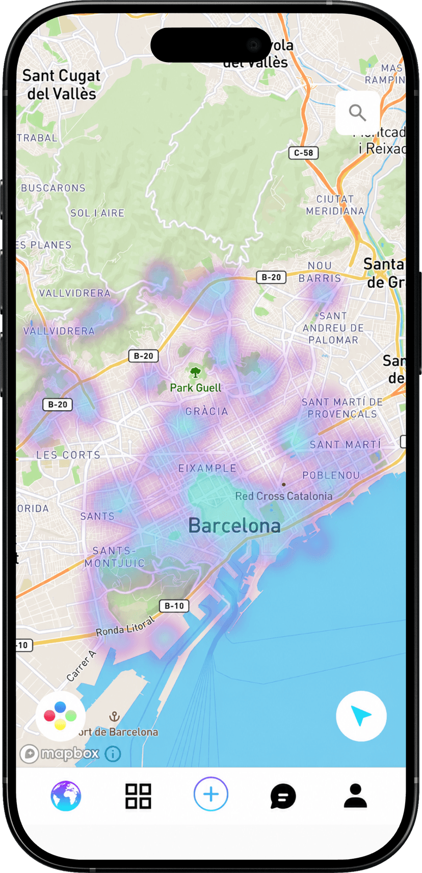 Karte von Barcelona