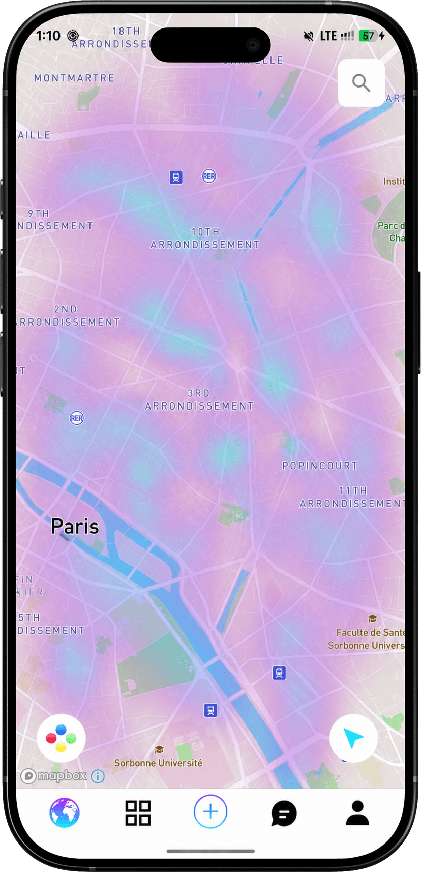 Karte von Paris