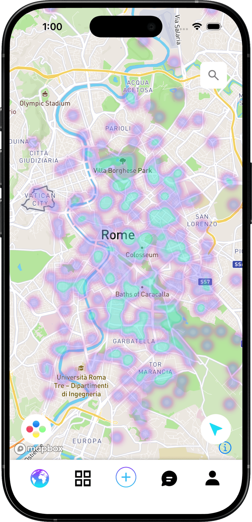 Karte von Rom