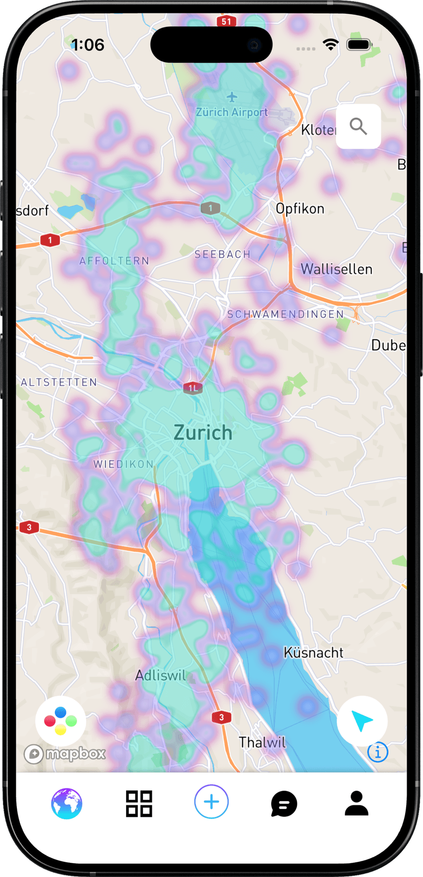 Karte von Zürich
